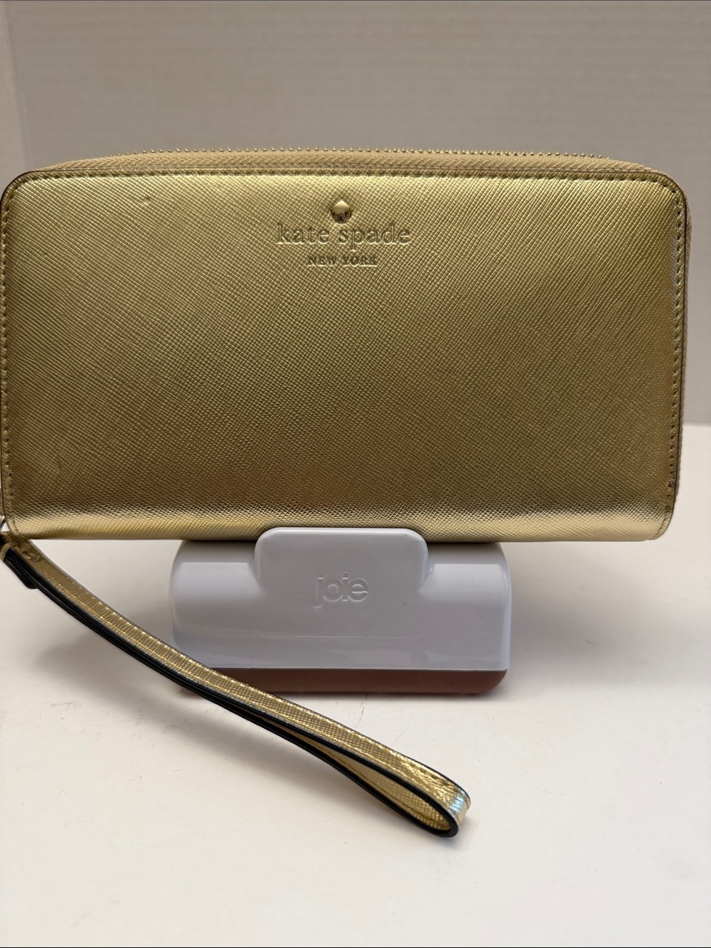 kate spade STORYBOOK New York Gold Zip Wallet Wristlet